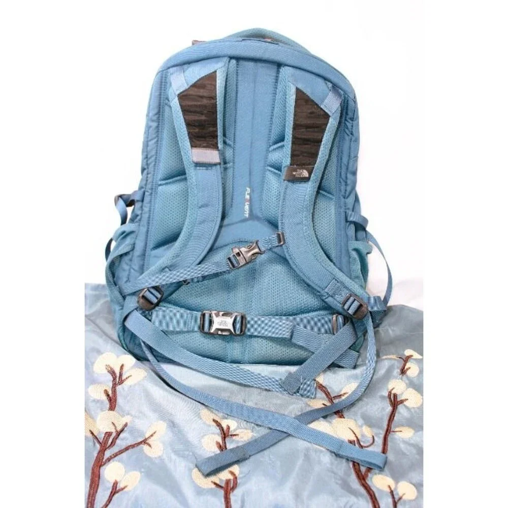 Incredible Smokey Blue North Face FleXVent Borealis Backpack w/Rare Zips EUC!